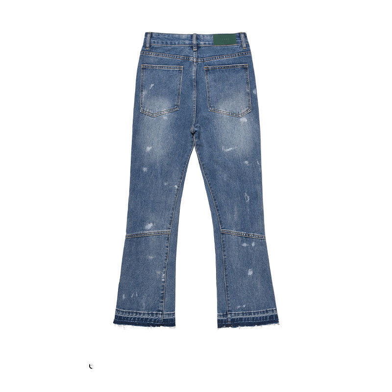 American High Street Draping Fried Street Jeans Men
